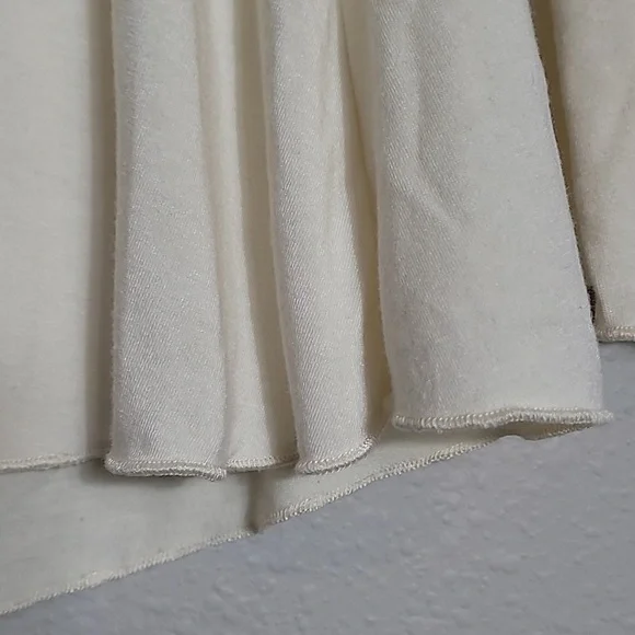 Y2K Fredericks Of Hollywood Babydoll Long Sleeve Top Size S White VNeck Fitted - Picture 10 of 12